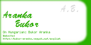 aranka bukor business card